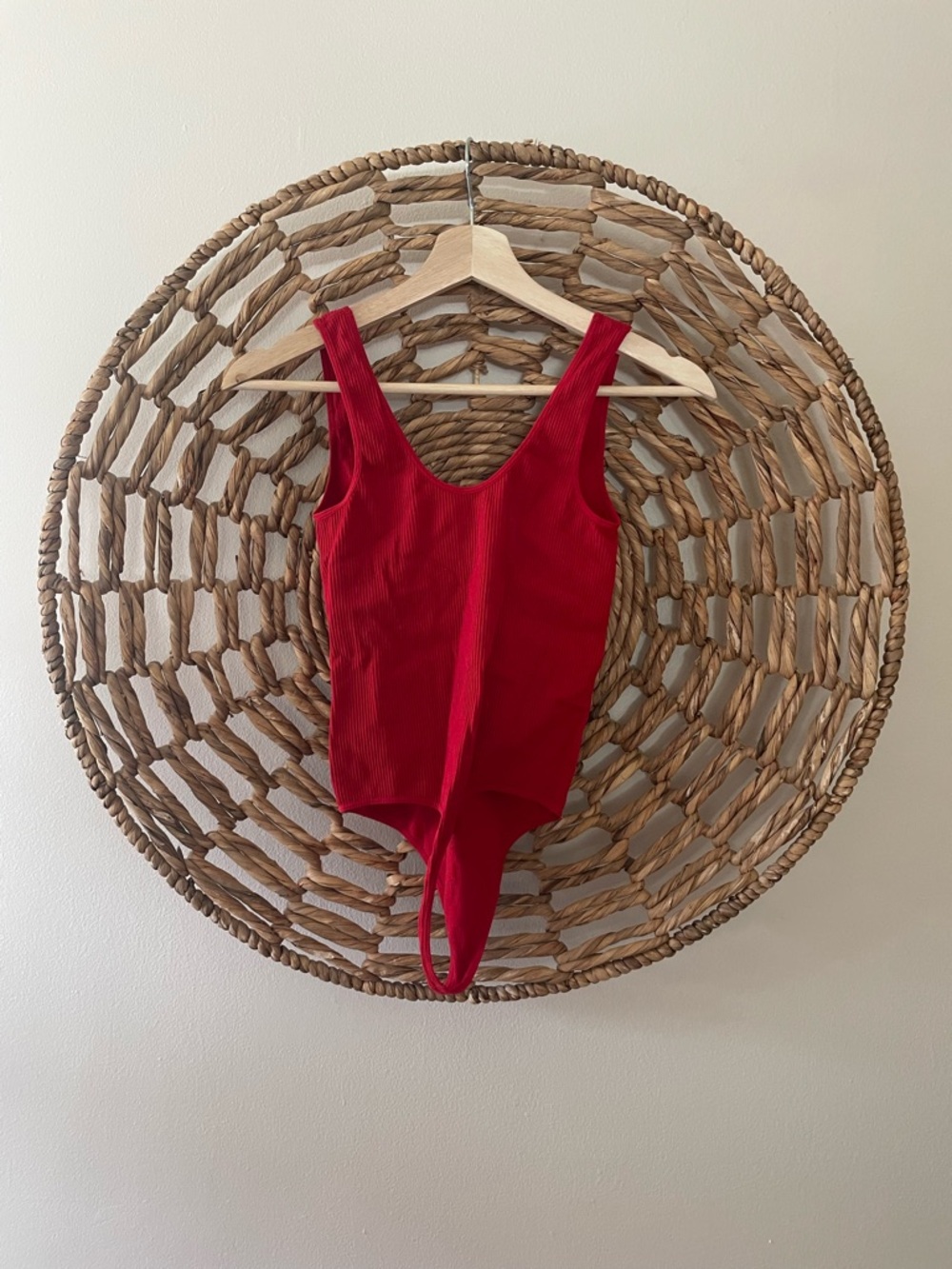 Colsie Red Ribbed Bodysuit - Picture 3 of 3